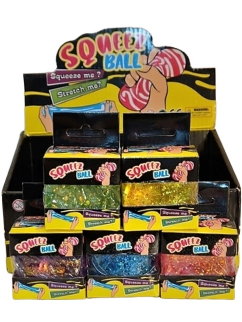 *VIRAL* Squeez Ball Glitter Squishy Cubes (Complete Set Of 5)